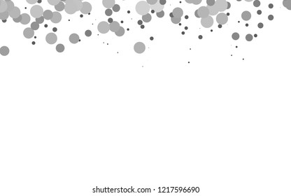 Light Silver, Gray vector background with bubbles. Blurred decorative design in abstract style with bubbles. Pattern for ads, booklets.