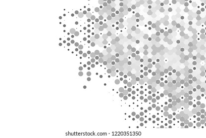 Light Silver, Gray vector background with bubbles. Modern abstract illustration with colorful water drops. Pattern for ads, leaflets.