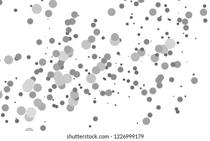 Light Silver, Gray vector background with bubbles. Blurred bubbles on abstract backdrop with colorful gradient. Pattern for ads, booklets.