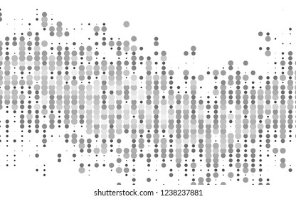 Light Silver, Gray vector background with bubbles. Beautiful colored illustration with blurred circles in nature style. Design for business adverts.