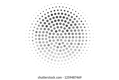Light Silver, Gray vector background with hexagons. Design in abstract style with hexagons. Pattern for texture of wallpapers.