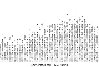 Light Silver, Gray vector background with bubbles. Abstract illustration with colored bubbles in nature style. Design for posters, banners.