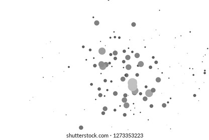 Light Silver, Gray vector background with bubbles. Blurred decorative design in abstract style with bubbles. Pattern for ads, booklets.