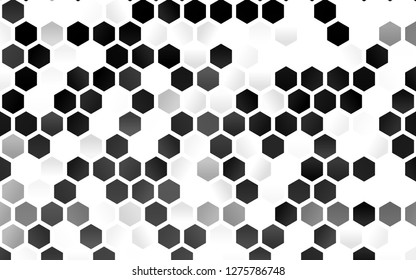Light Silver, Gray vector background with hexagons. Colorful hexagons on white backdrop. Pattern for ads, leaflets.