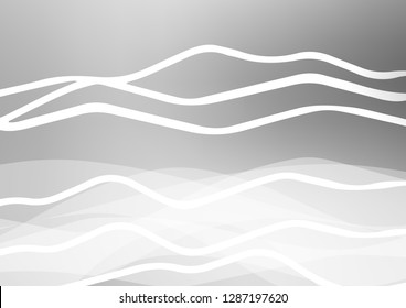 Light Silver, Gray vector background with straight lines. Decorative shining illustration with lines on abstract template. Best design for your ad, poster, banner.