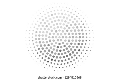Light Silver, Gray vector background with hexagons. Glitter abstract illustration in hexagonal style. Pattern can for your ad, booklets.