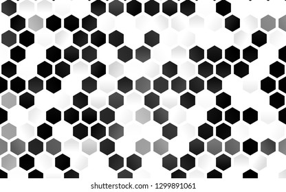 Light Silver, Gray vector background with hexagons. Abstract illustration with colorful hexagons. Pattern can for your ad, booklets.