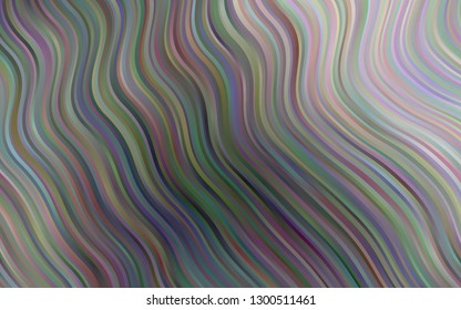 Light Silver, Gray vector background with bent ribbons. Creative illustration in halftone marble style with gradient. Brand new design for your ads, poster, banner.