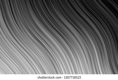 Light Silver, Gray vector background with abstract lines. Glitter abstract illustration with wry lines. New composition for your brand book.