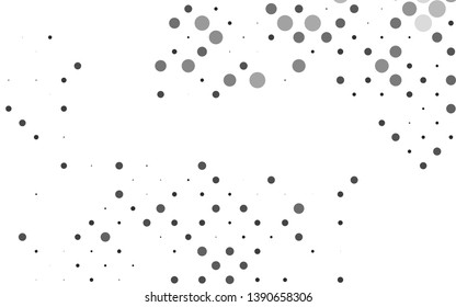 Light Silver, Gray vector background with bubbles. Beautiful colored illustration with blurred circles in nature style. Template for your brand book.