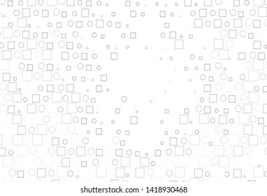 Light Silver, Gray vector background with circles, rectangles. Abstract backdrop with colorful circles, rectangles. Design for business adverts.
