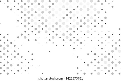 Light Silver, Gray vector background with bubbles. Blurred bubbles on abstract background with colorful gradient. Template for your brand book.