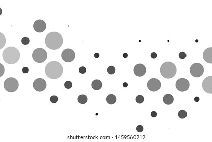 Light Silver, Gray vector background with bubbles. Illustration with set of shining colorful abstract circles. Template for your brand book.