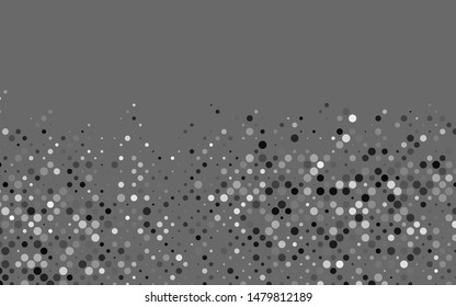 Light Silver, Gray vector background with bubbles. Abstract illustration with colored bubbles in nature style. Pattern for ads, booklets.