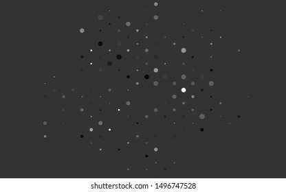 Light Silver, Gray vector background with bubbles. Glitter abstract illustration with blurred drops of rain. Design for posters, banners.