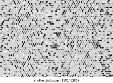 Light Silver, Gray vector background with bubbles. Blurred bubbles on abstract background with colorful gradient. Completely new template for your brand book.