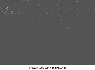 Light Silver, Gray vector background with circles, rectangles. Colorful gradient with circles, rectangles on abstract backdrop. Pattern for ads, leaflets.