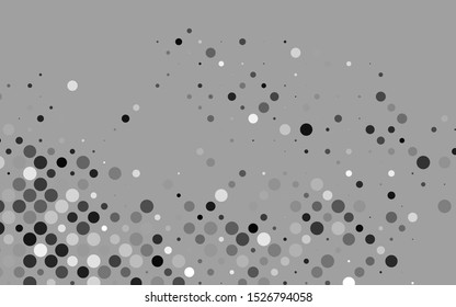 Light Silver, Gray vector background with bubbles. Blurred decorative design in abstract style with bubbles. Template for your brand book.
