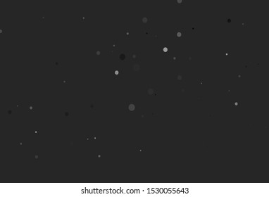 Light Silver, Gray vector background with bubbles. Beautiful colored illustration with blurred circles in nature style. Pattern of water, rain drops.
