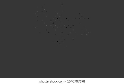 Light Silver, Gray vector background with bubbles. Abstract illustration with colored bubbles in nature style. Design for posters, banners.