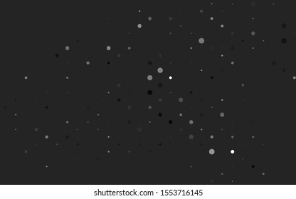 Light Silver, Gray vector background with bubbles. Beautiful colored illustration with blurred circles in nature style. Design for posters, banners.