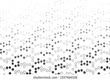 Light Silver, Gray vector background with bubbles. Abstract illustration with colored bubbles in nature style. Design for posters, banners.