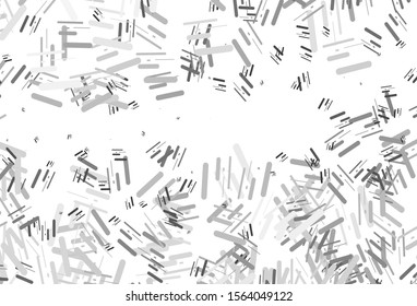 Light Silver, Gray vector background with straight lines. Decorative shining illustration with lines on abstract template. Pattern for websites, landing pages.