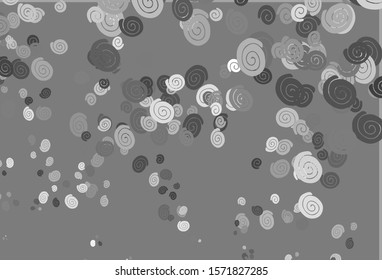 Light Silver, Gray vector background with lamp shapes. A sample with blurred bubble shapes. A new texture for your  ad, booklets, leaflets.