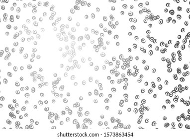 Light Silver, Gray vector background with bubbles. Blurred bubbles on abstract background with colorful gradient. Template for your brand book.