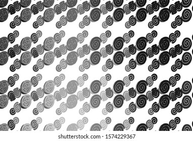 Light Silver, Gray vector background with bubble shapes. Colorful abstract illustration with gradient lines. Pattern for your business design.