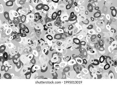 Light Silver, Gray vector background with bubbles. Beautiful colored illustration with blurred circles in nature style. Pattern for ads, leaflets.