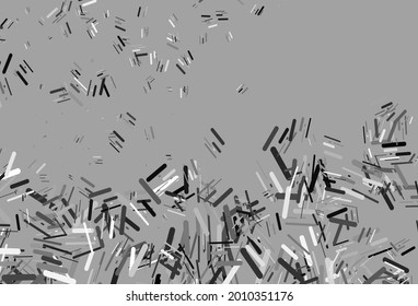 Light Silver, Gray vector background with straight lines. Shining colored illustration with narrow lines. Smart design for your business advert.