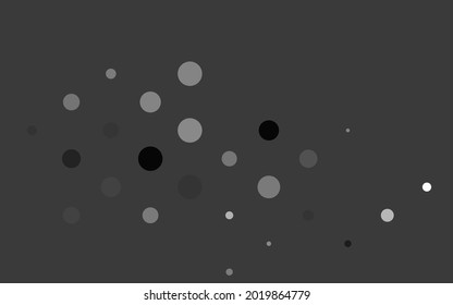 Light Silver, Gray vector background with bubbles. Blurred bubbles on abstract background with colorful gradient. Pattern for ads, booklets.