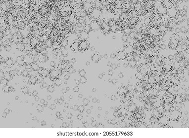 Light Silver, Gray vector background with bubbles. Blurred decorative design in abstract style with bubbles. Pattern of water, rain drops.