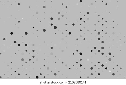 Light Silver, Gray vector background with bubbles. Illustration with set of shining colorful abstract circles. Template for your brand book.