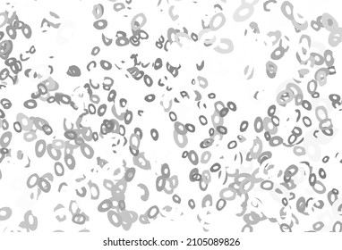 Light Silver, Gray vector background with bubbles. Modern abstract illustration with colorful water drops. Design for posters, banners.