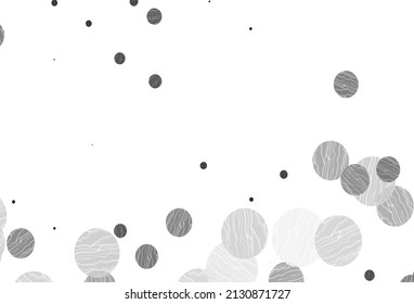 Light silver, gray vector background with bubbles. Illustration with set of shining colorful abstract circles. Design for posters, banners.
