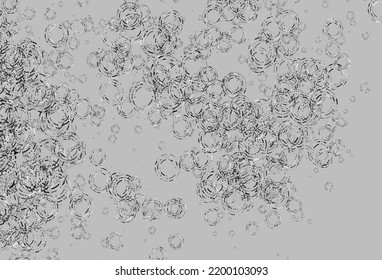 Light Silver, Gray vector background with bubbles. Blurred bubbles on abstract background with colorful gradient. Template for your brand book.