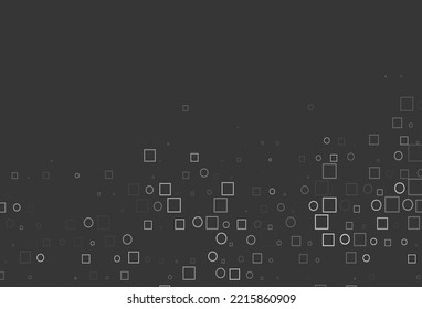 Light Silver, Gray vector background with circles, rectangles. Abstract illustration with colorful circles, rectangles. Design for business adverts.