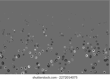 Light Silver, Gray vector background with bubbles. Illustration with set of shining colorful abstract circles. Template for your brand book.