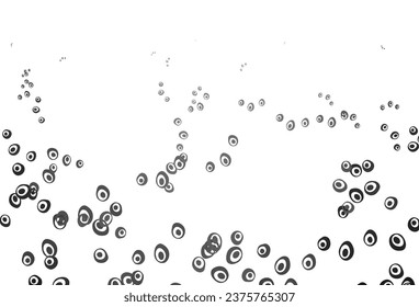 Light Silver, Gray vector background with bubbles. Illustration with set of shining colorful abstract circles. Pattern of water, rain drops.