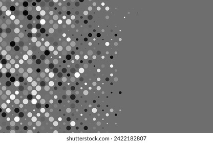 Light Silver, Gray vector background with bubbles. Abstract illustration with colored bubbles in nature style. Pattern for ads, booklets.