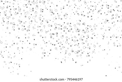 Light Silver, Gray vector  background with dots. Glitter abstract illustration with blurred drops of rain. Completely new template for your brand book.