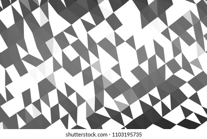 Light Silver, Gray vector blurry triangle pattern. An elegant bright illustration with gradient. The best triangular design for your business.