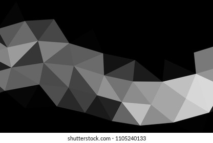 Light Silver, Gray vector blurry hexagon blurry triangle. Colorful abstract illustration with gradient. Triangular pattern for your business design.