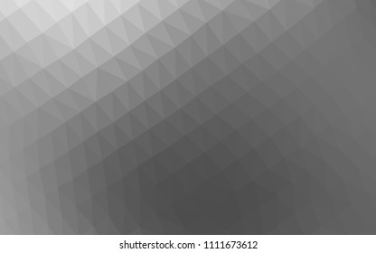 Light Silver, Gray vector blurry hexagon pattern. Creative illustration in halftone style with gradient. A new texture for your design.