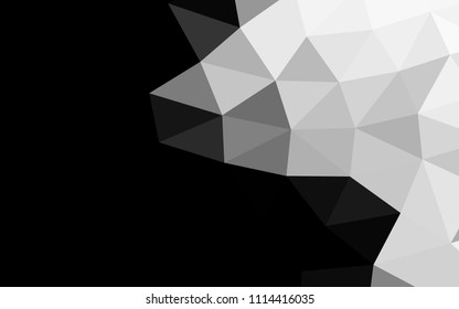 Light Silver, Gray vector blurry hexagon blurry triangle. Modern geometrical abstract illustration with gradient. The elegant pattern can be used as part of a brand book.