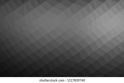 Light Silver, Gray vector blurry hexagon template. Colorful illustration in abstract style with gradient. The best triangular design for your business.
