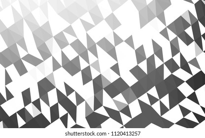 Light Silver, Gray vector blurry triangle template. A sample with polygonal shapes. The template can be used as a background for cell phones.