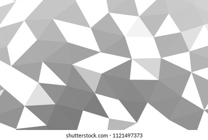Light Silver, Gray vector blurry hexagon blurry triangle. A completely new color illustration in a vague style. Triangular pattern for your business design.